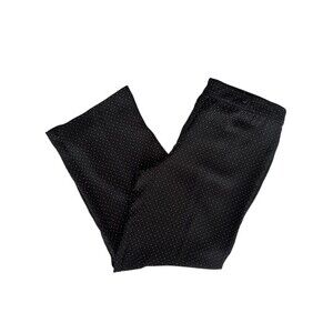 Sag Harbor Dress Pants Womens 14P Black Micro Dot Straight Leg Slacks